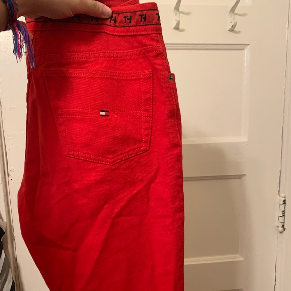 Tommy Hilfiger red jeans
